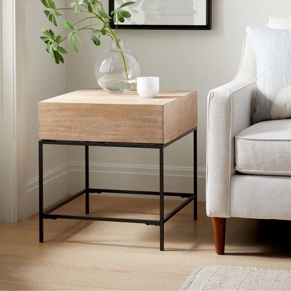 Industrial Storage Side Table West Elm UK